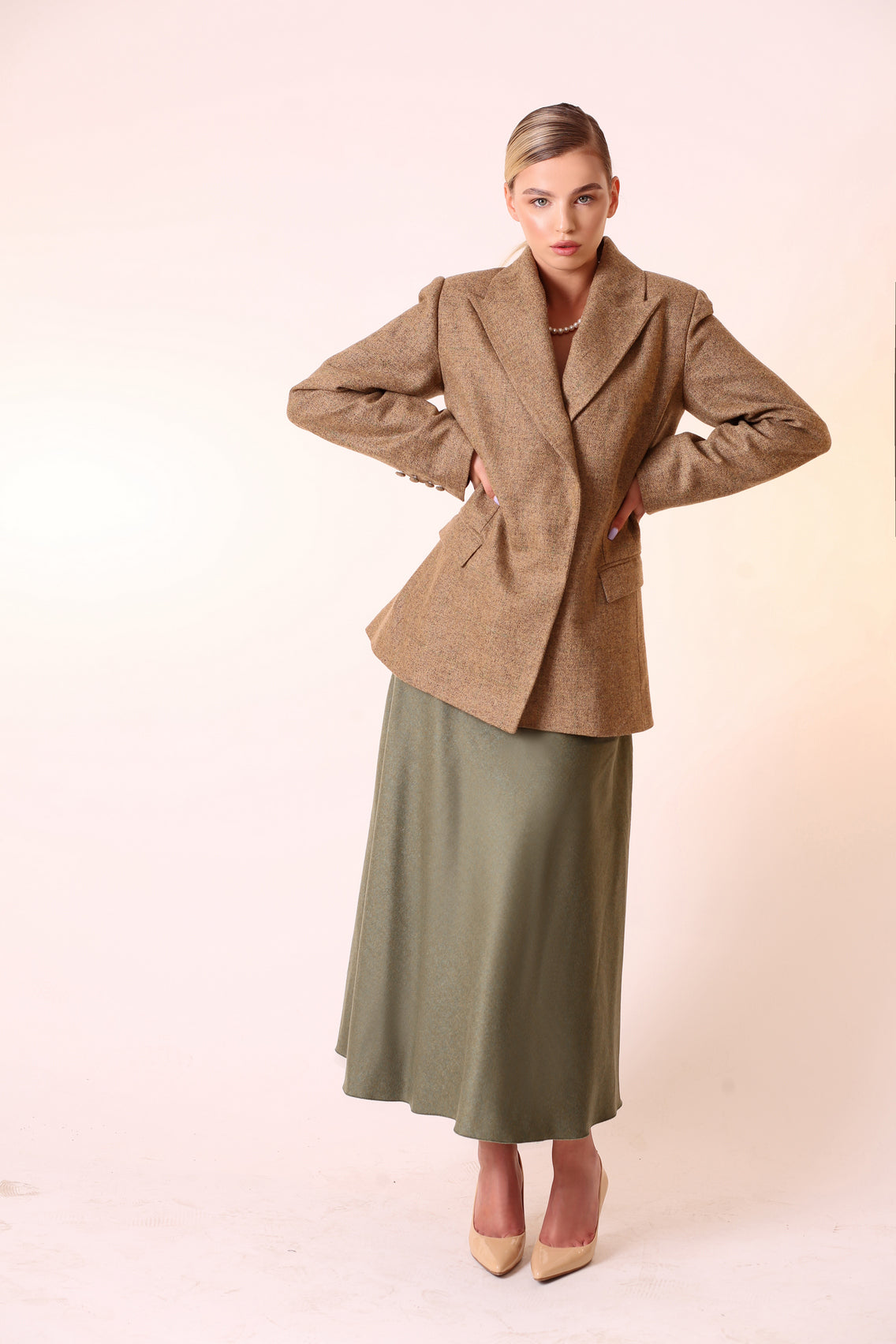 brown suit co ord