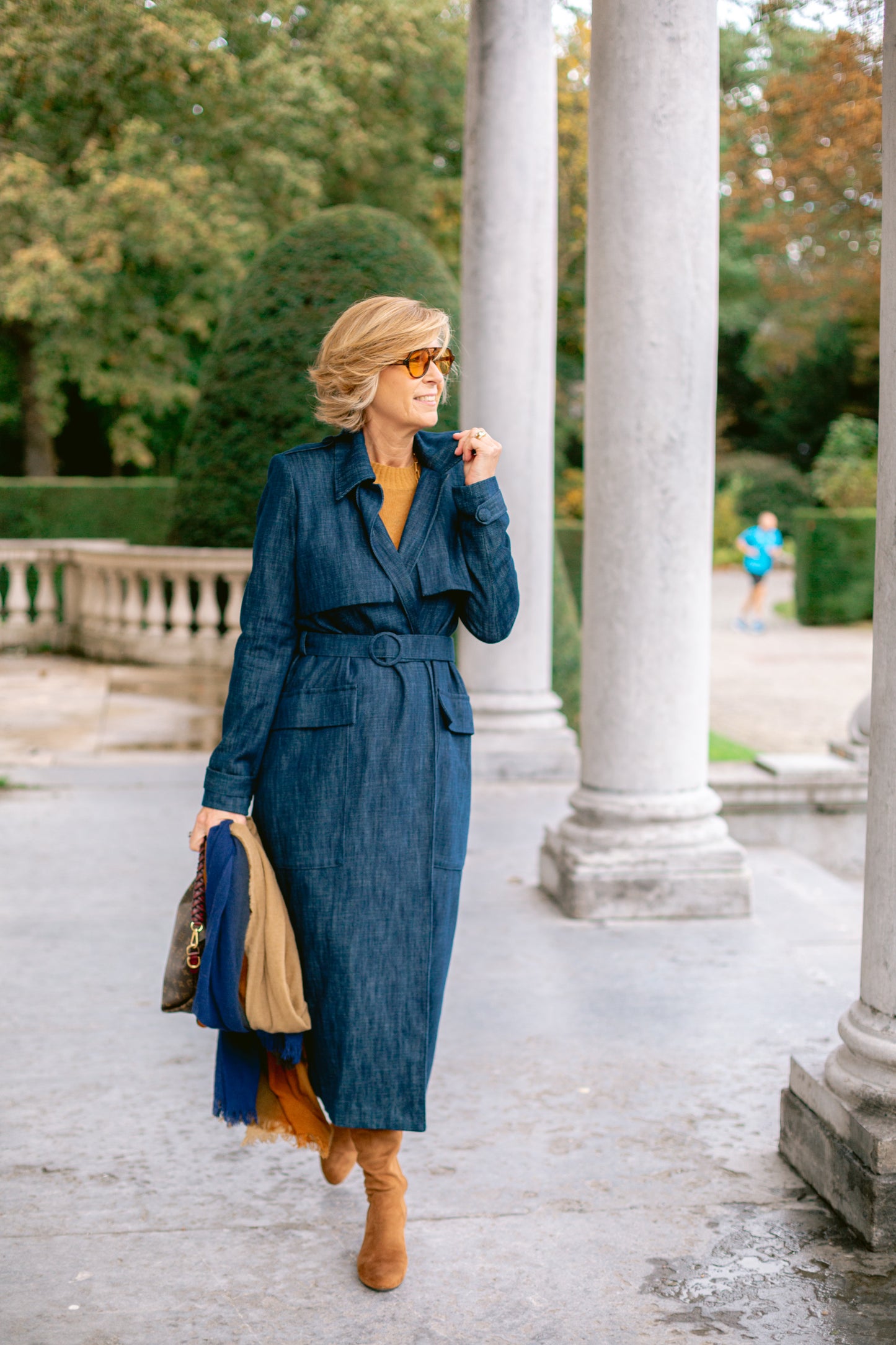 "Denim" trench coat